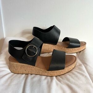 Eurosport Like New Black Platform Sandals
